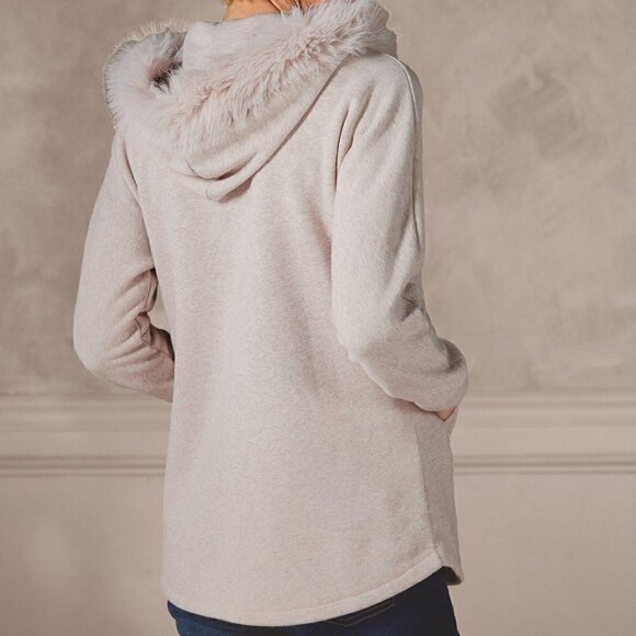 Soft Surroundings Alpina Pullover in Soft Taupe Heather L - Picture 2 of 10